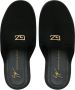 Giuseppe Zanotti Domitille fluwelen slippers Zwart - Thumbnail 4