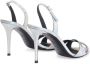 Giuseppe Zanotti Dorotee iriserende sandalen Zilver - Thumbnail 3