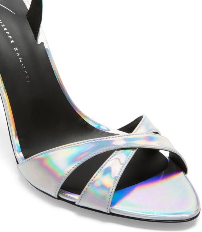 Giuseppe Zanotti Dorotee iriserende sandalen Zilver