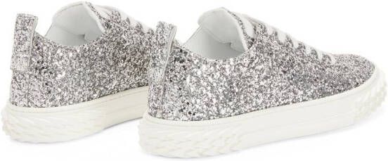 Giuseppe Zanotti Eco-Blabber sneakers met glitter Grijs