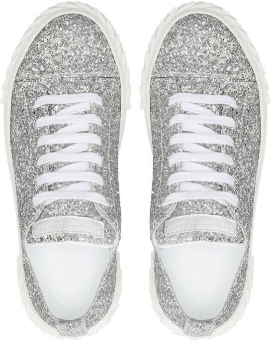 Giuseppe Zanotti Eco-Blabber sneakers met glitter Grijs