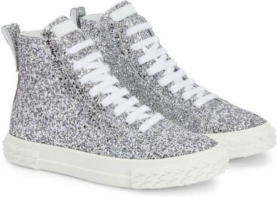 Giuseppe Zanotti Ecoblabber high-top sneakers Zilver
