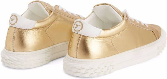 Giuseppe Zanotti Ecoblabber leren sneakers Goud