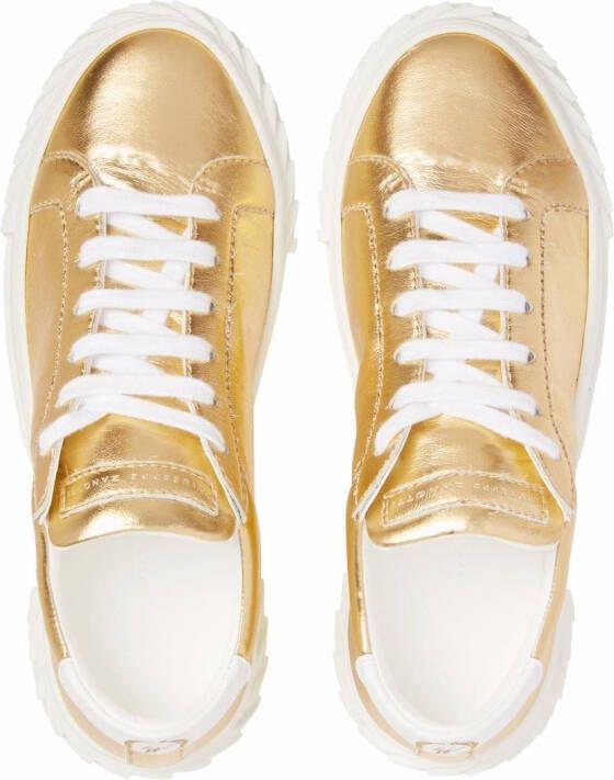 Giuseppe Zanotti Ecoblabber leren sneakers Goud