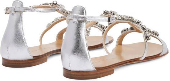 Giuseppe Zanotti Elba sandalen met open neus Zilver