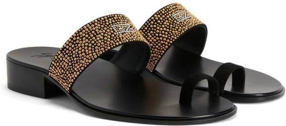 Giuseppe Zanotti Emerick sandalen met studs Zwart