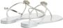 Giuseppe Zanotti Emmylou leren sandalen Zilver - Thumbnail 3