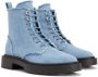 Giuseppe Zanotti Enkellaarzen met franjes Blauw - Thumbnail 2