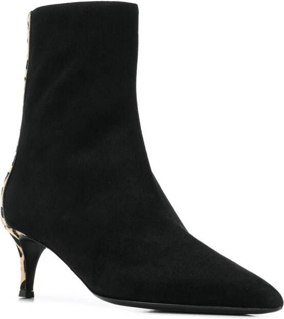 Giuseppe Zanotti Enkellaarzen met luipaardprint Zwart