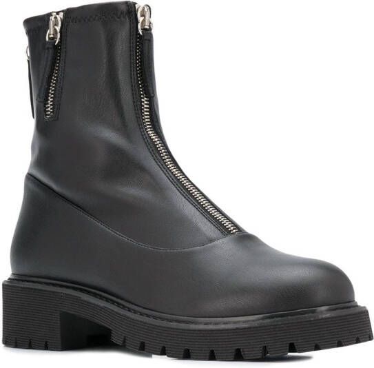 Giuseppe Zanotti Enkellaarzen met rits Zwart