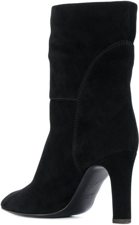 Giuseppe Zanotti Enkellaarzen met stiksel Zwart