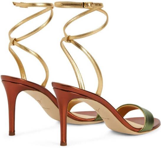 Giuseppe Zanotti Erwan metallic sandalen Groen