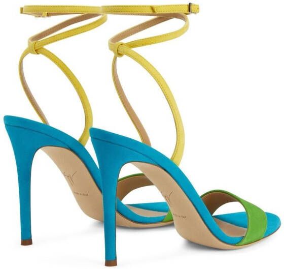 Giuseppe Zanotti Erwan stiletto sandalen Groen