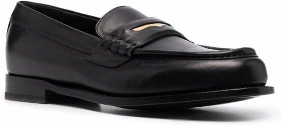 Giuseppe Zanotti Euro leren loafers Zwart