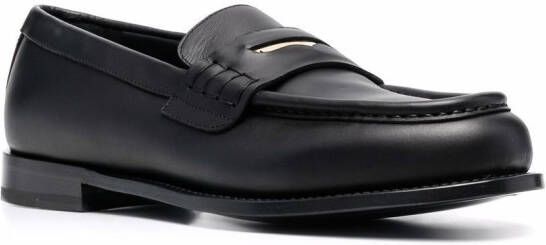 Giuseppe Zanotti Euro leren loafers Zwart