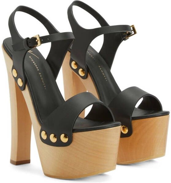 Giuseppe Zanotti Fanny sandalen met plateauzool Zwart