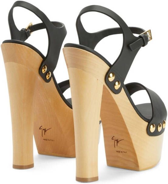 Giuseppe Zanotti Fanny sandalen met plateauzool Zwart