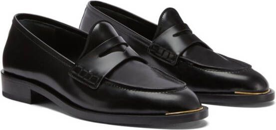 Giuseppe Zanotti Farridha leren loafers Zwart