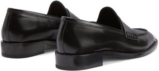 Giuseppe Zanotti Farridha leren loafers Zwart