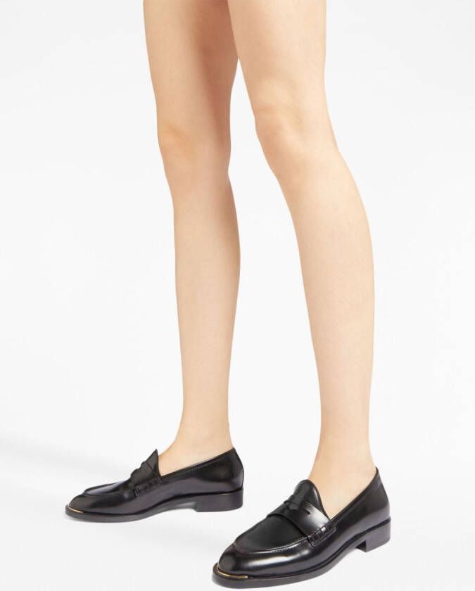 Giuseppe Zanotti Farridha leren loafers Zwart