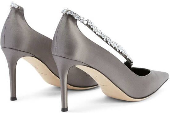 Giuseppe Zanotti Filipa pumps verfraaid met kristallen Grijs