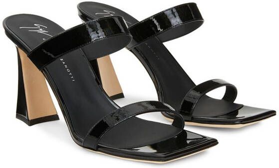Giuseppe Zanotti 85 mm Flaminia lakleren muiltjes Zwart