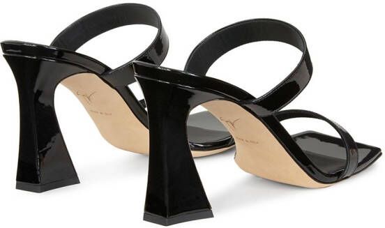 Giuseppe Zanotti 85 mm Flaminia lakleren muiltjes Zwart