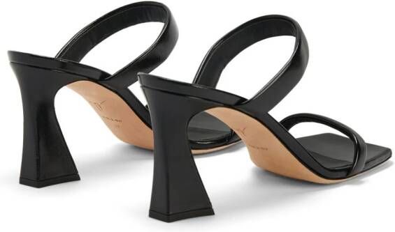 Giuseppe Zanotti 85 mm Flaminia leren sandalen Zwart