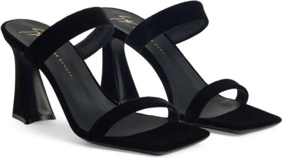 Giuseppe Zanotti Flaminia fluwelen sandalen Zwart