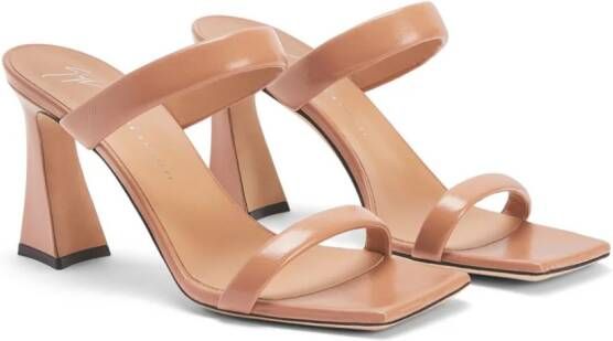 Giuseppe Zanotti Flaminia leren sandalen Beige