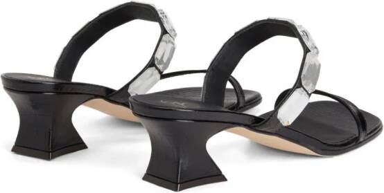 Giuseppe Zanotti Flaminia leren sandalen Zwart