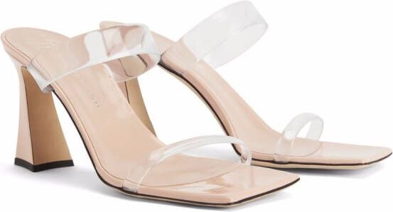 Giuseppe Zanotti Flaminia plexi sandalen Beige