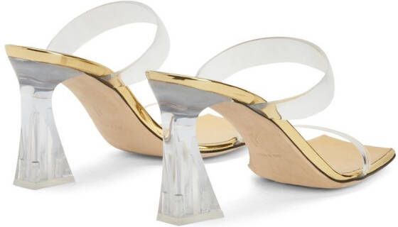 Giuseppe Zanotti Flaminia Plexi sandalen Goud