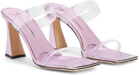 Giuseppe Zanotti Flaminia Plexi sandalen Roze