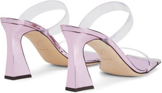 Giuseppe Zanotti Flaminia Plexi sandalen Roze