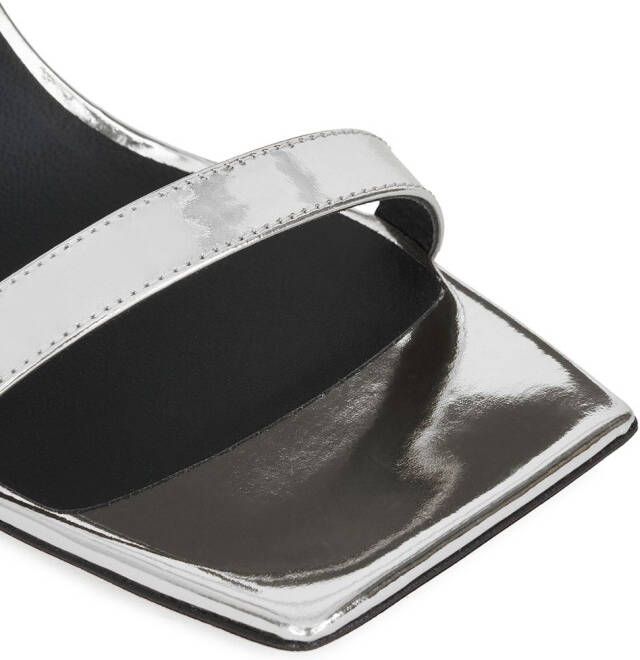 Giuseppe Zanotti 85 mm Flaminia lakleren sandalen Zilver