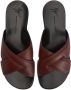 Giuseppe Zanotti Flavio leren slippers Bruin - Thumbnail 4