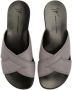 Giuseppe Zanotti Flavio leren slippers Grijs - Thumbnail 4