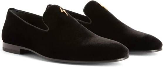 Giuseppe Zanotti Fluwelen loafers Zwart