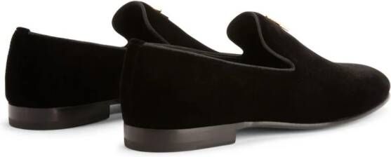 Giuseppe Zanotti Fluwelen loafers Zwart