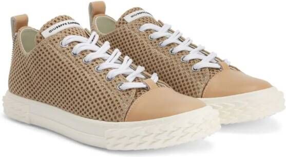 Giuseppe Zanotti Frankie leren sneakers Beige