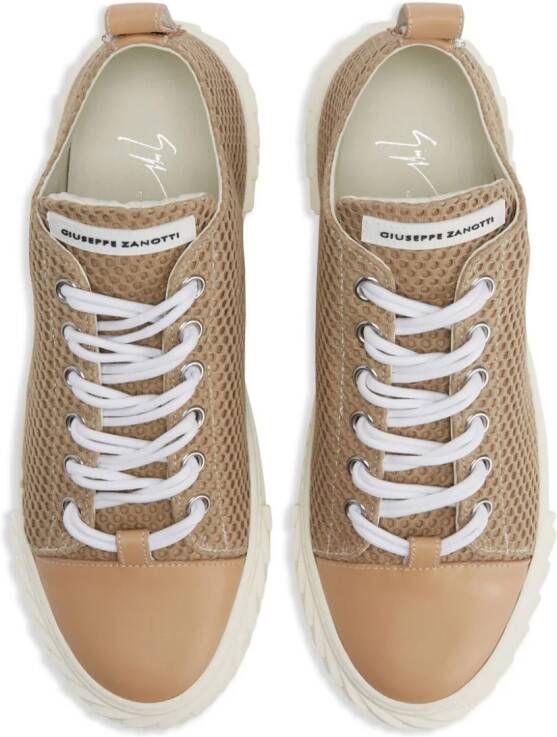 Giuseppe Zanotti Frankie leren sneakers Beige