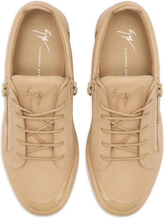 Giuseppe Zanotti Frankie leren sneakers Beige