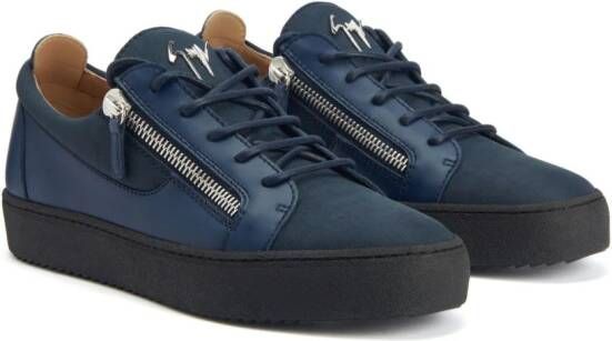 Giuseppe Zanotti Frankie leren sneakers Blauw