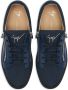 Giuseppe Zanotti Frankie leren sneakers Blauw - Thumbnail 4