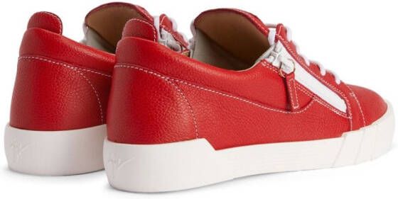 Giuseppe Zanotti Frankie leren sneakers Rood