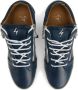 Giuseppe Zanotti Frankie slippers met logoplakkaat Blauw - Thumbnail 4