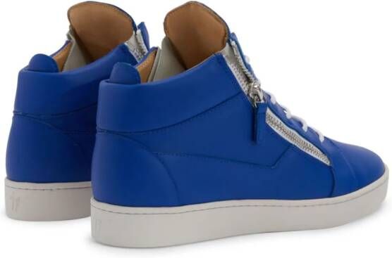 Giuseppe Zanotti Frankie slippers met logoplakkaat Blauw