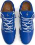 Giuseppe Zanotti Frankie slippers met logoplakkaat Blauw - Thumbnail 4