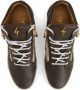 Giuseppe Zanotti Frankie slippers met logoplakkaat Bruin - Thumbnail 4